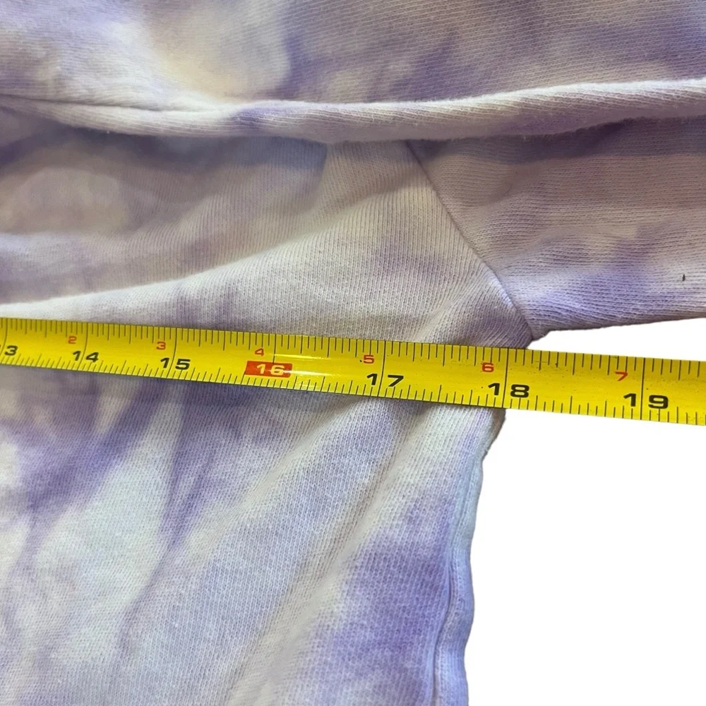Justice Girls 12/14 Purple White‎ Tie Dye Glitter Sweatshirt Hoodie Pullover
